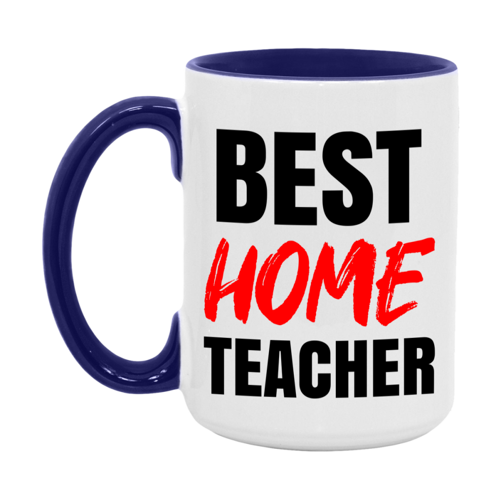 Teacher Superlative Mug, Best Home Teacher Gift, 11oz or 15oz White Ceramic Coffee Cup for Home Teacher