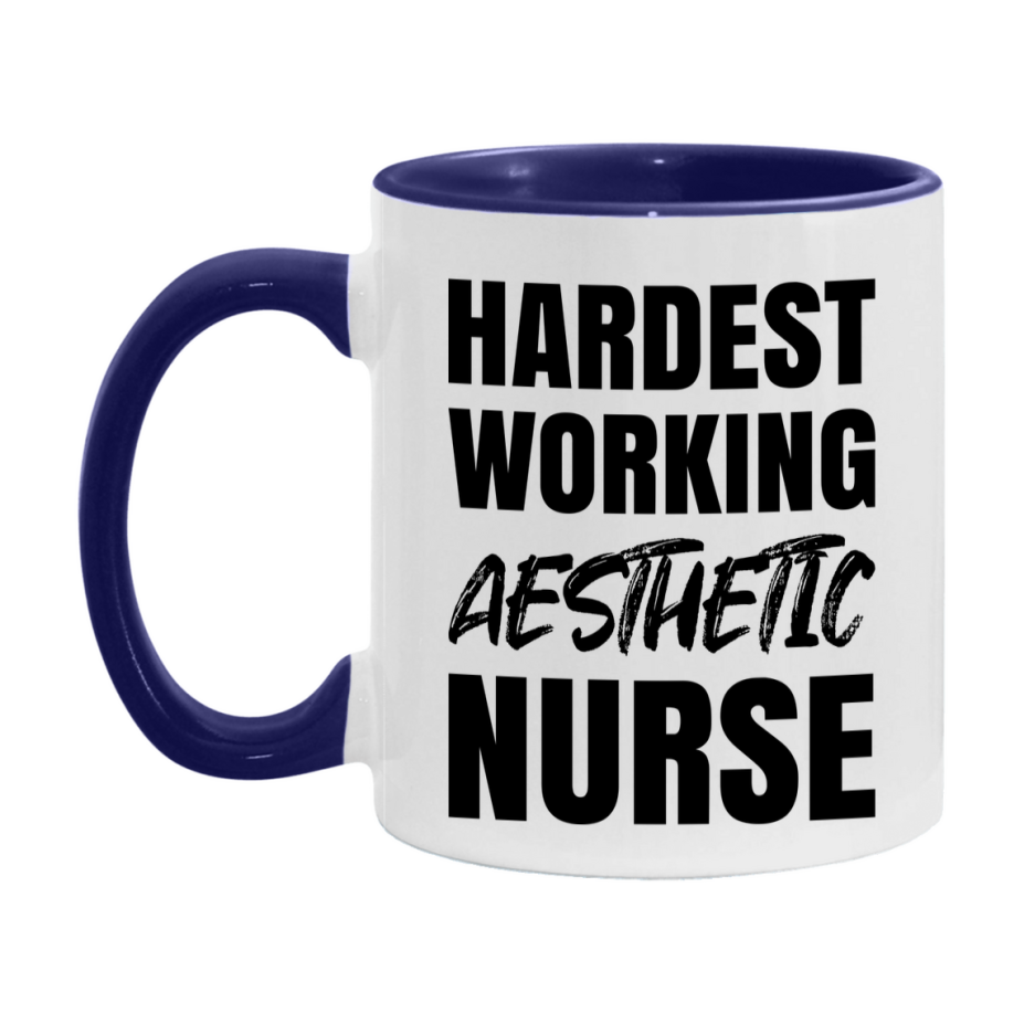 Nurse Superlative Mug, Hardest Working Aesthetic Nurse Gift, 11oz or 15oz Ceramic Coffee Cup Gift