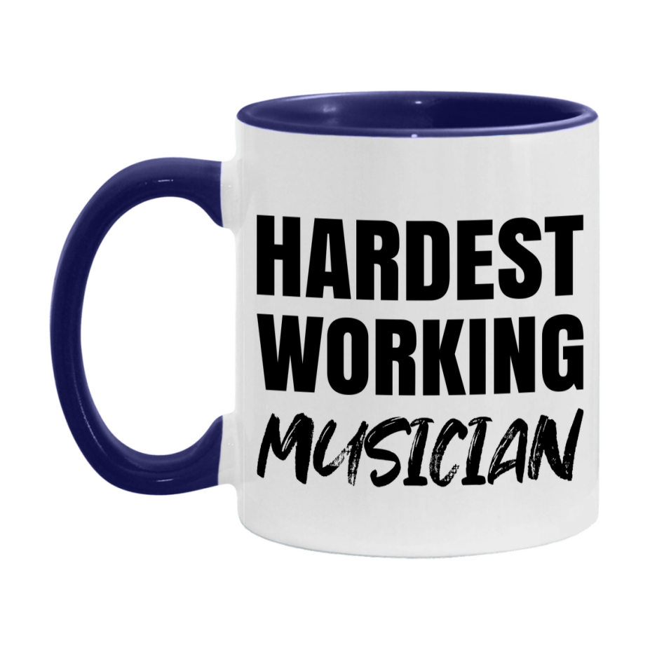 Musician Superlative Mug, Hardest Working Musician, 11oz or 15oz Ceramic Coffee Mug, Double-Sided Cup, Gift for Musician, Coworker Gift, Boss Gift
