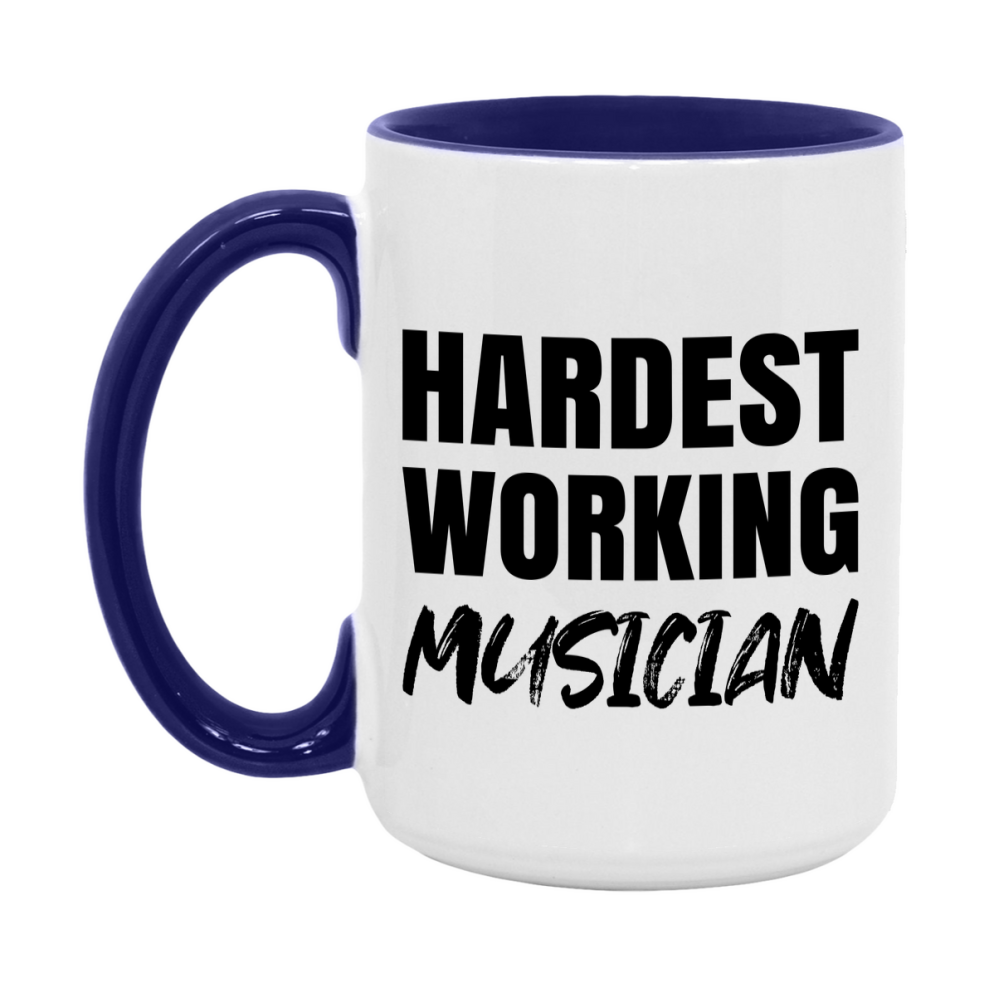 Musician Superlative Mug, Hardest Working Musician, 11oz or 15oz Ceramic Coffee Mug, Double-Sided Cup, Gift for Musician, Coworker Gift, Boss Gift