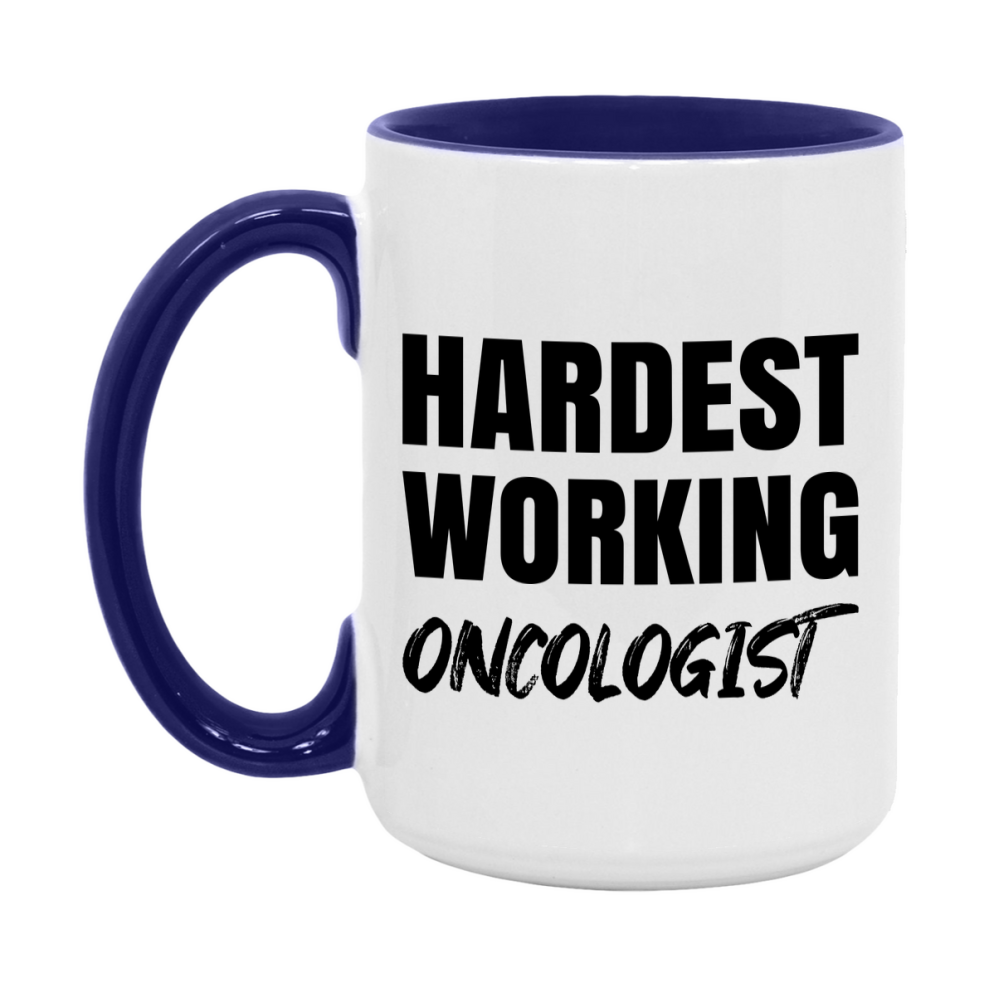 Oncologist Superlative Mug, Hardest Working Oncologist, 11oz or 15oz Ceramic Coffee Mug, Double-Sided Cup, Gift for Oncologist, Coworker Gift, Boss Gift
