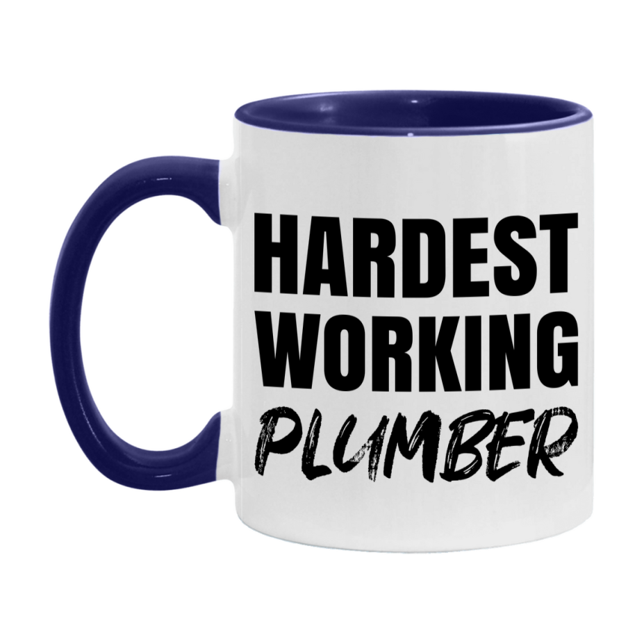 Plumber Superlative Mug, Hardest Working Plumber, 11oz or 15oz Ceramic Coffee Mug, Double-Sided Cup, Gift for Plumber, Coworker Gift, Boss Gift