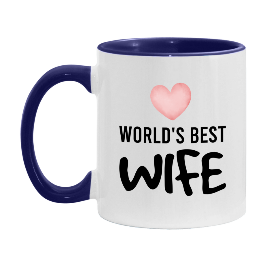 World's Best Wife Mug, Wife Superlative Coffee Mug, 11oz or 15oz Ceramic Cup, Gift for Wife