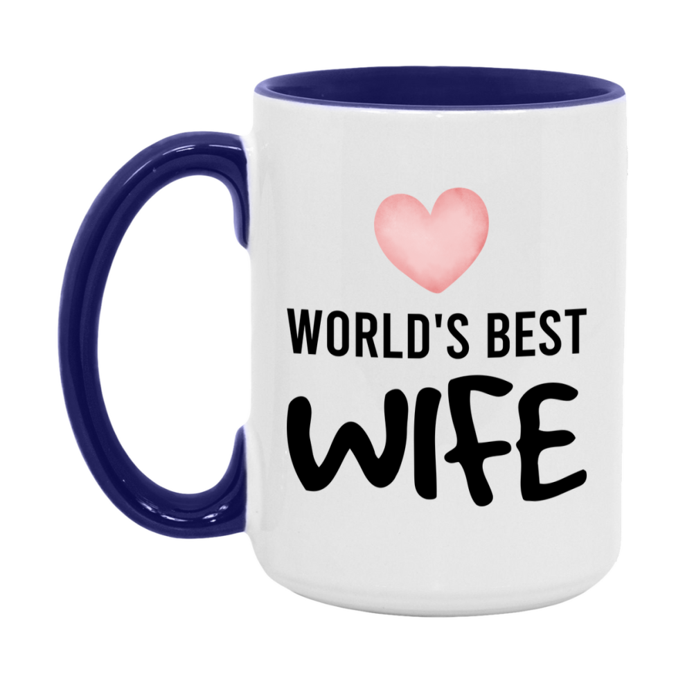 World's Best Wife Mug, Wife Superlative Coffee Mug, 11oz or 15oz Ceramic Cup, Gift for Wife