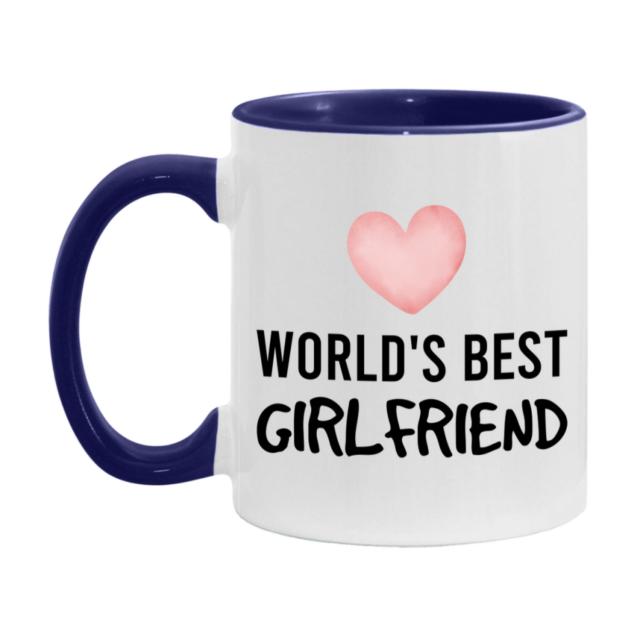World's Best Girlfriend Mug, Girlfriend Superlative Coffee Mug, 11oz or 15oz Ceramic Cup, Gift for Girlfriend