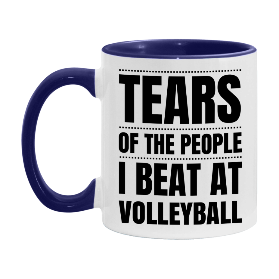 Funny Volleyball Mug - "Tears Of The People I Beat At Volleyball" - 11Oz Or 15Oz Ceramic Coffee Cup