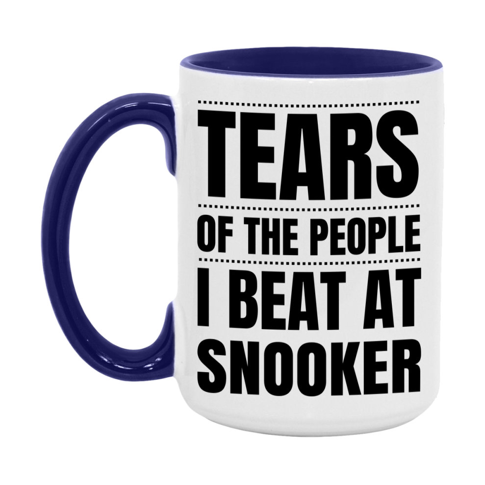 Funny Snooker Mug - "Tears Of The People I Beat At Snooker" - 11Oz Or 15Oz Ceramic Coffee Cup