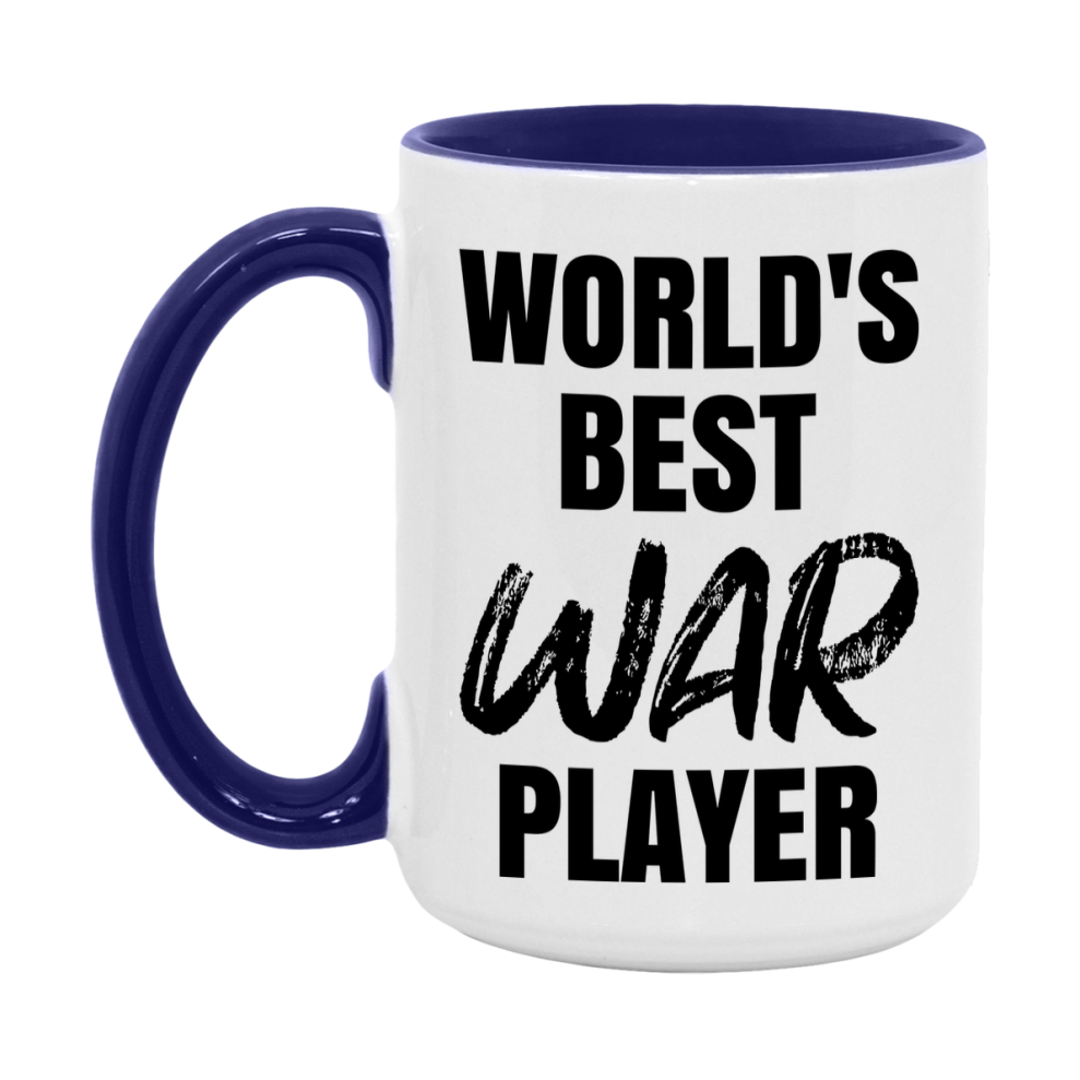 World's Best War Player Mug, Funny Card Game Player Gift, 11Oz Or 15Oz White Ceramic Mug