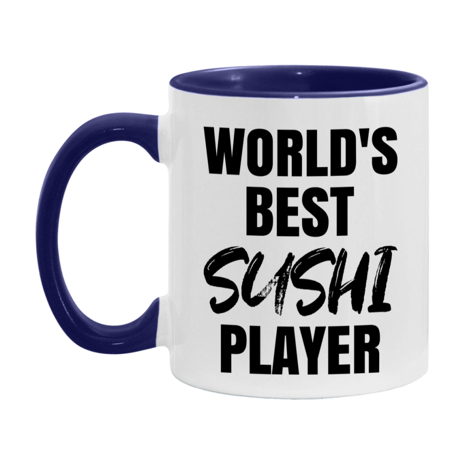 World's Best Sushi Player Mug, Funny Card Game Player Gift, 11Oz Or 15Oz White Ceramic Mug