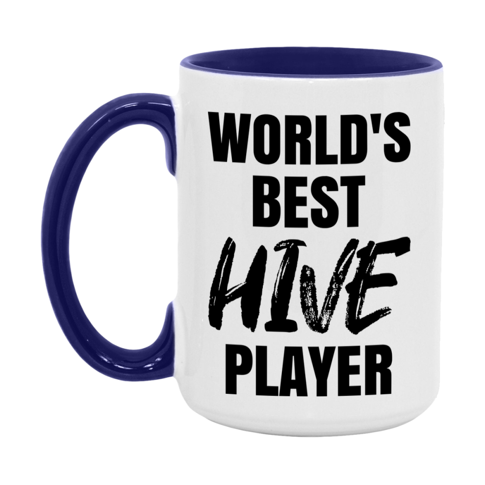 World's Best Hive Player Mug, Funny Card Game Player Gift, 11Oz Or 15Oz White Ceramic Mug