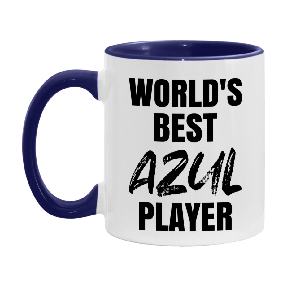 World's Best Azul Player Mug, Funny Game Board Gift, 11Oz Or 15Oz White Ceramic Mug