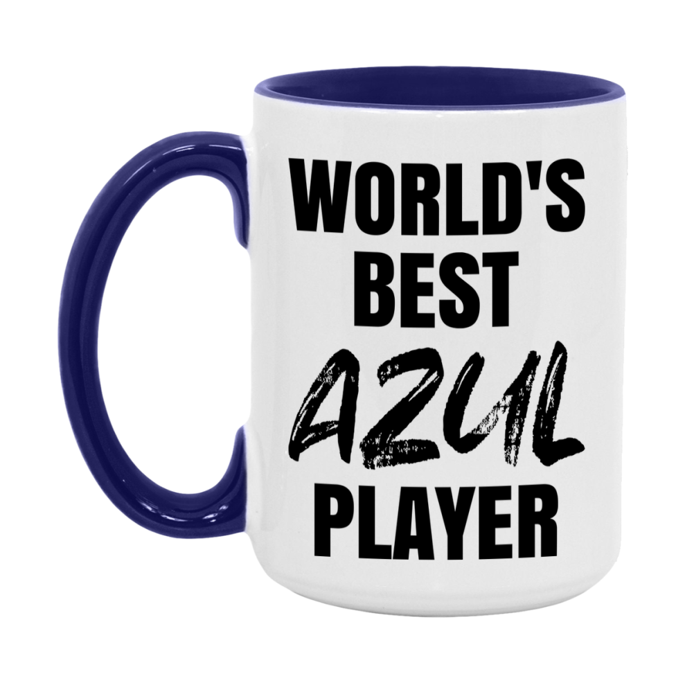 World's Best Azul Player Mug, Funny Game Board Gift, 11Oz Or 15Oz White Ceramic Mug