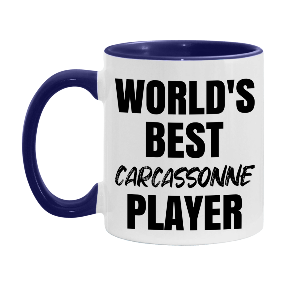 World's Best Carcassonne Player Mug, Funny Game Board Gift, 11Oz Or 15Oz White Ceramic Mug