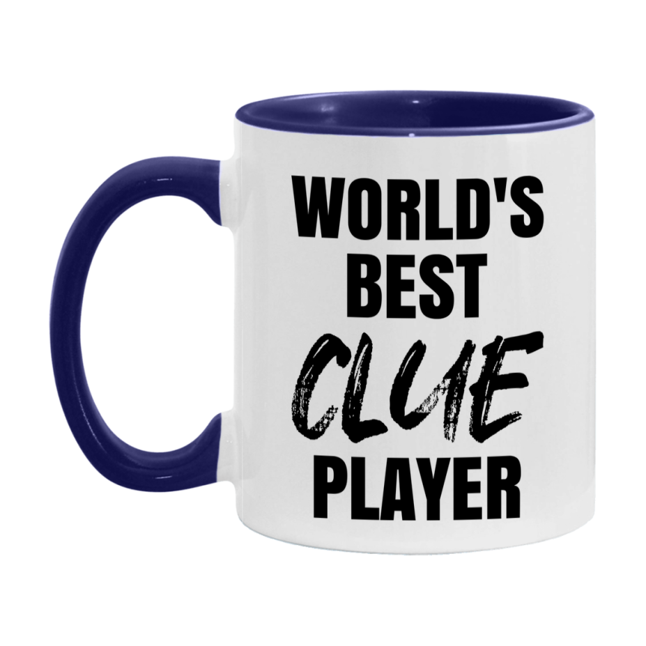 World's Best Clue Player Mug, Funny Game Board Gift, 11Oz Or 15Oz White Ceramic Mug