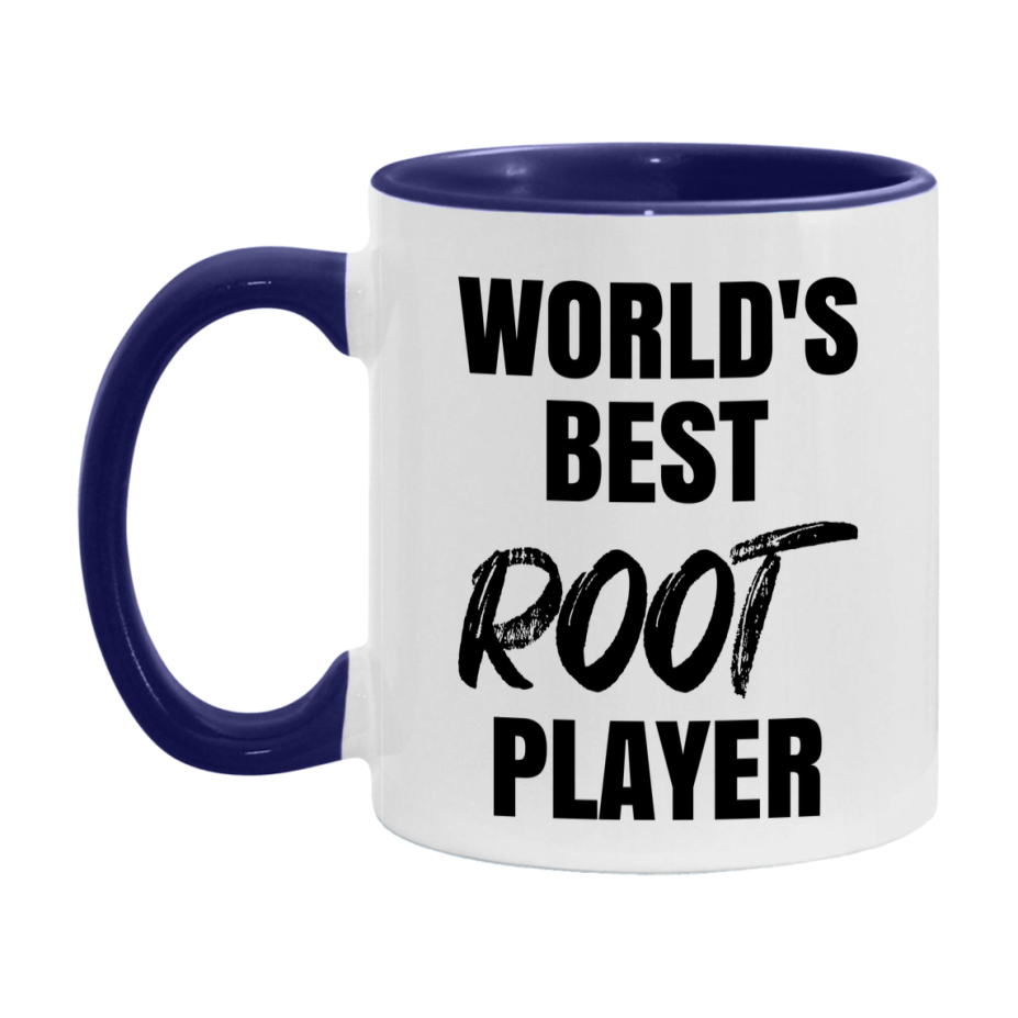 World's Best Root Player Mug, Funny Game Board Gift, 11Oz Or 15Oz White Ceramic Mug