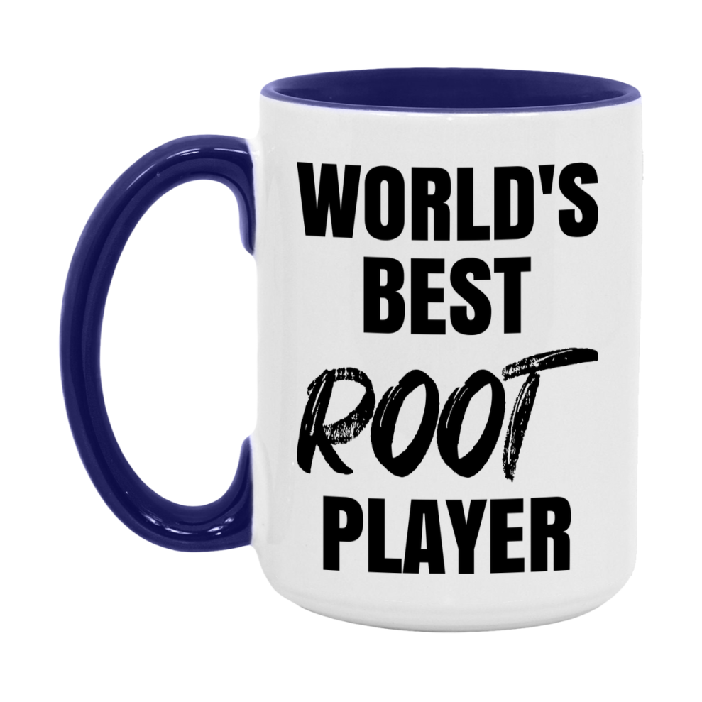 World's Best Root Player Mug, Funny Game Board Gift, 11Oz Or 15Oz White Ceramic Mug