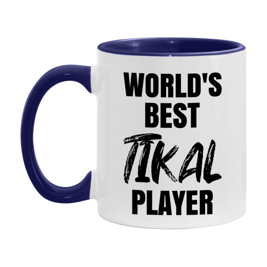 World's Best Tikal Player Mug, Funny Game Board Gift, 11Oz Or 15Oz White Ceramic Mug