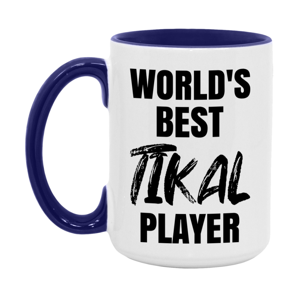 World's Best Tikal Player Mug, Funny Game Board Gift, 11Oz Or 15Oz White Ceramic Mug