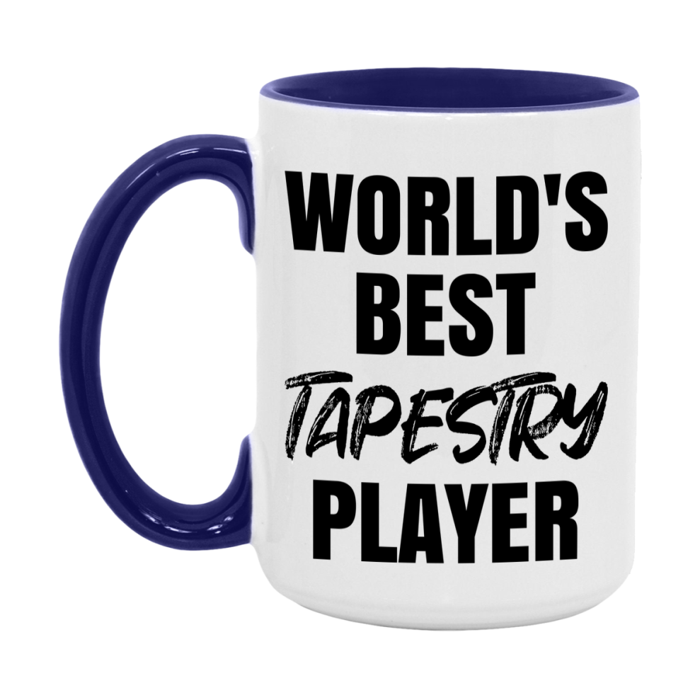World's Best Tapestry Player Mug, Funny Game Board Gift, 11Oz Or 15Oz White Ceramic Mug