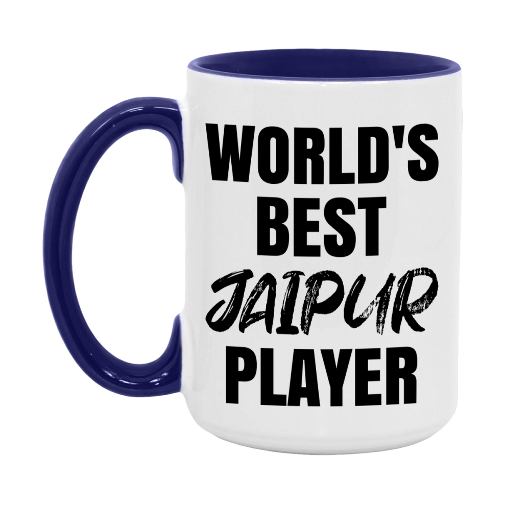 World's Best Jaipur Player Mug, Funny Game Board Gift, 11Oz Or 15Oz White Ceramic Mug