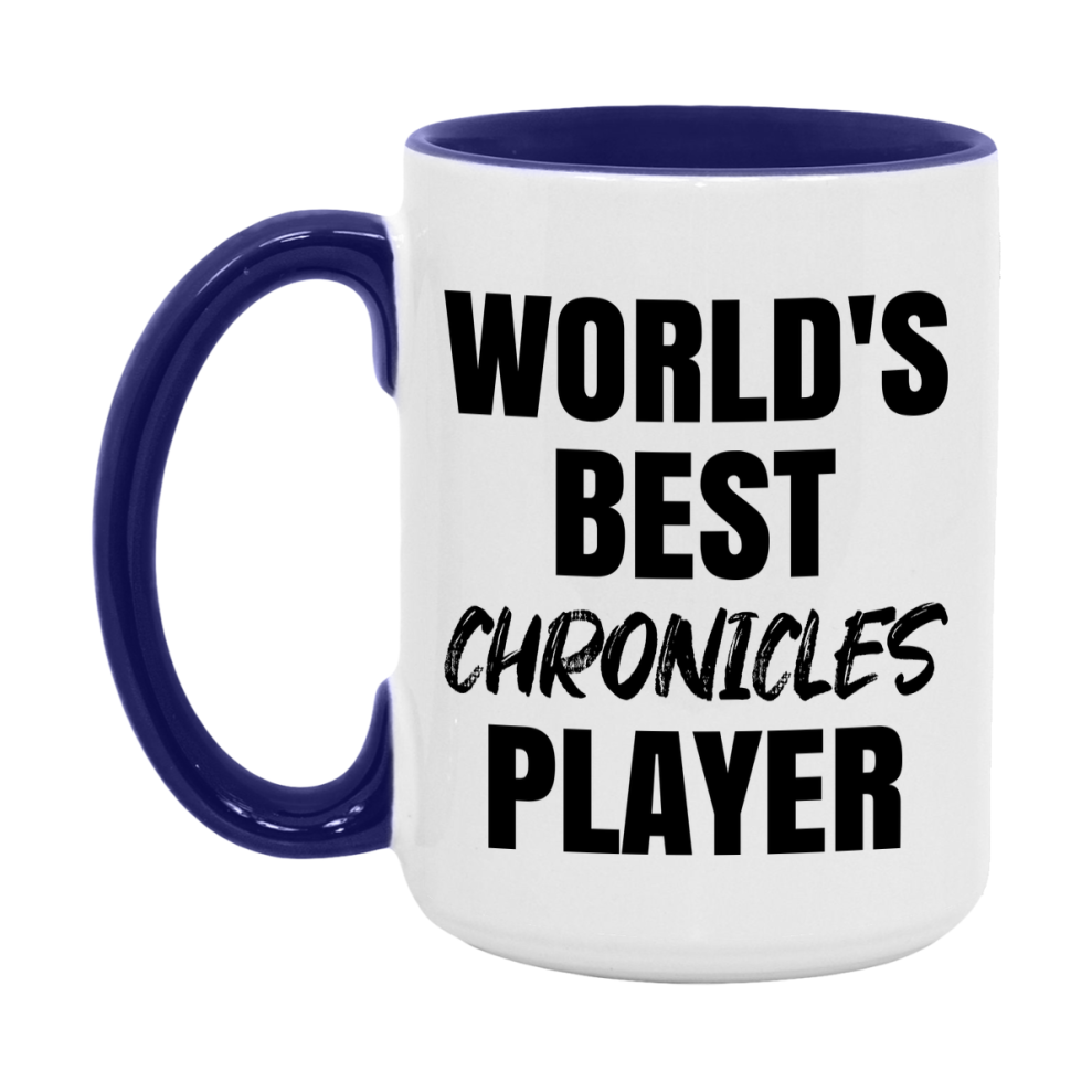 World's Best Chronicles Player Mug, Funny Game Board Gift, 11Oz Or 15Oz White Ceramic Mug