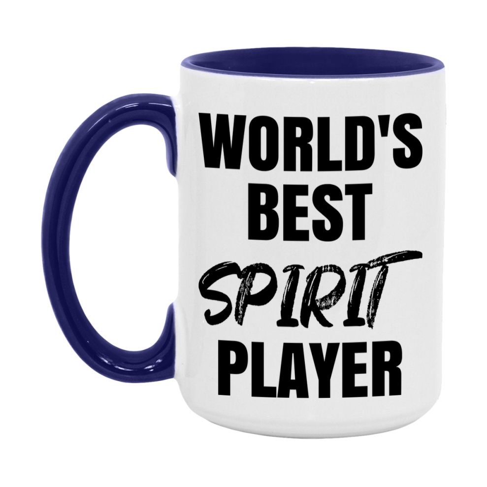 World's Best Spirit Player Mug, Funny Game Board Gift, 11Oz Or 15Oz White Ceramic Mug
