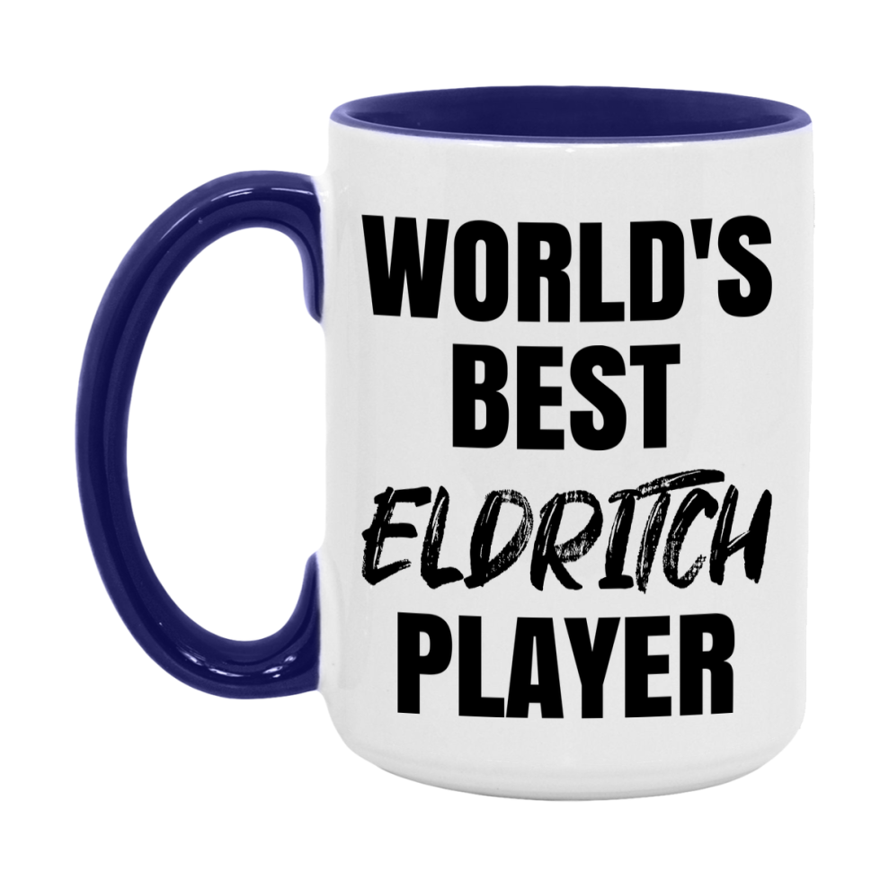 World's Best Eldritch Player Mug, Funny Game Board Gift, 11Oz Or 15Oz White Ceramic Mug