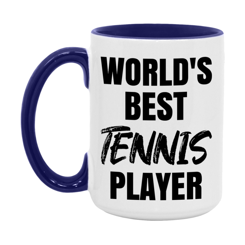 World's Best Tennis Player Mug, Double-Sided 11Oz Or 15Oz Coffee Cup