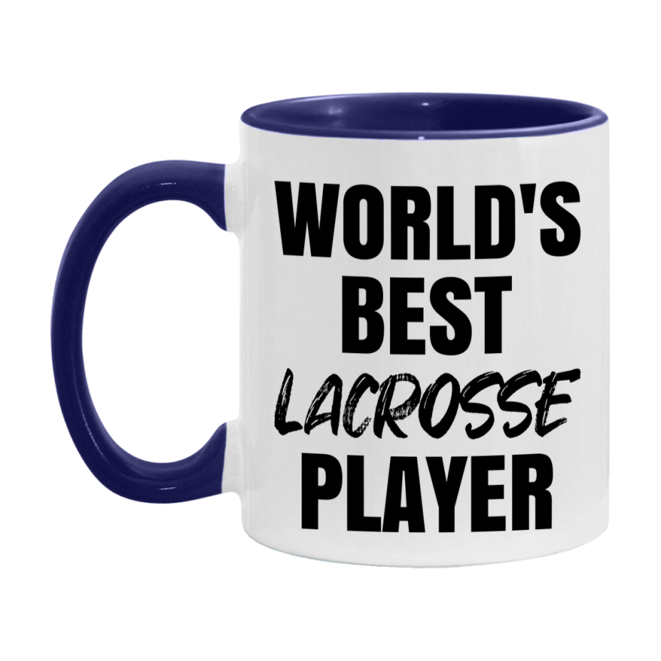 World's Best Lacrosse Player Mug, Double-Sided 11Oz Or 15Oz Coffee Cup