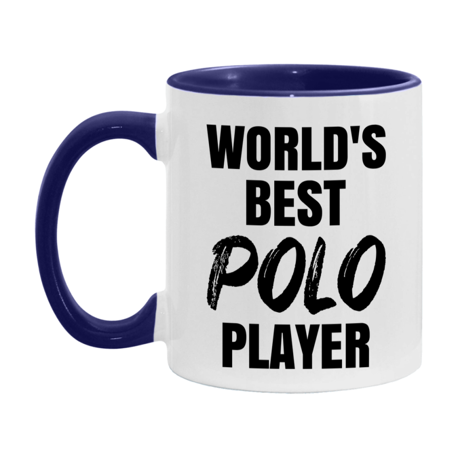 World's Best Polo Player Mug, Double-Sided 11Oz Or 15Oz Coffee Cup
