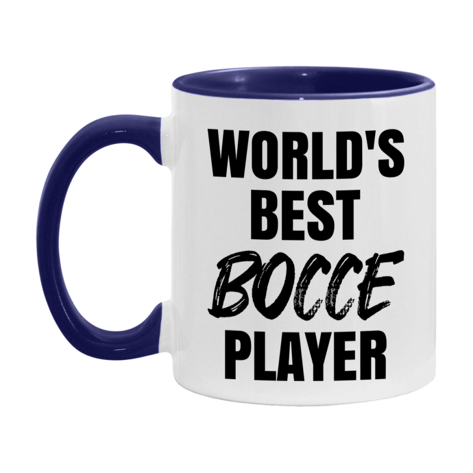 World's Best Bocce Player Mug, Double-Sided 11Oz Or 15Oz Coffee Cup