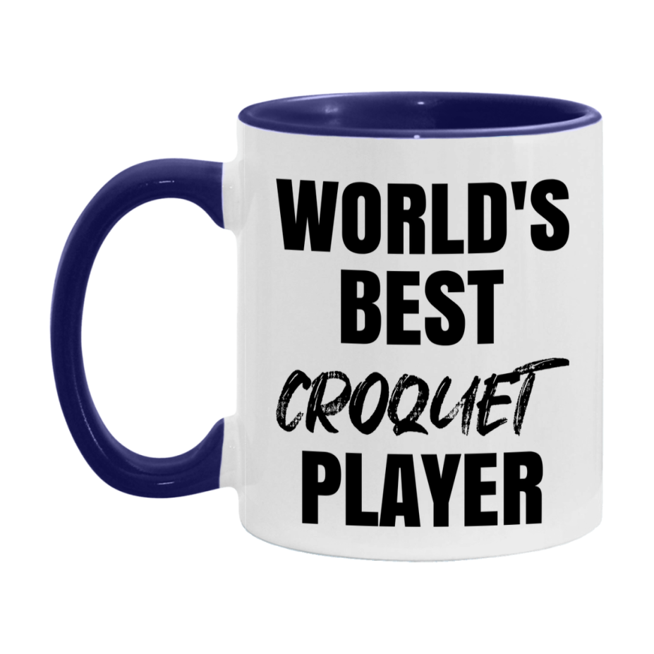 World's Best Croquet Player Mug, Double-Sided 11Oz Or 15Oz Coffee Cup