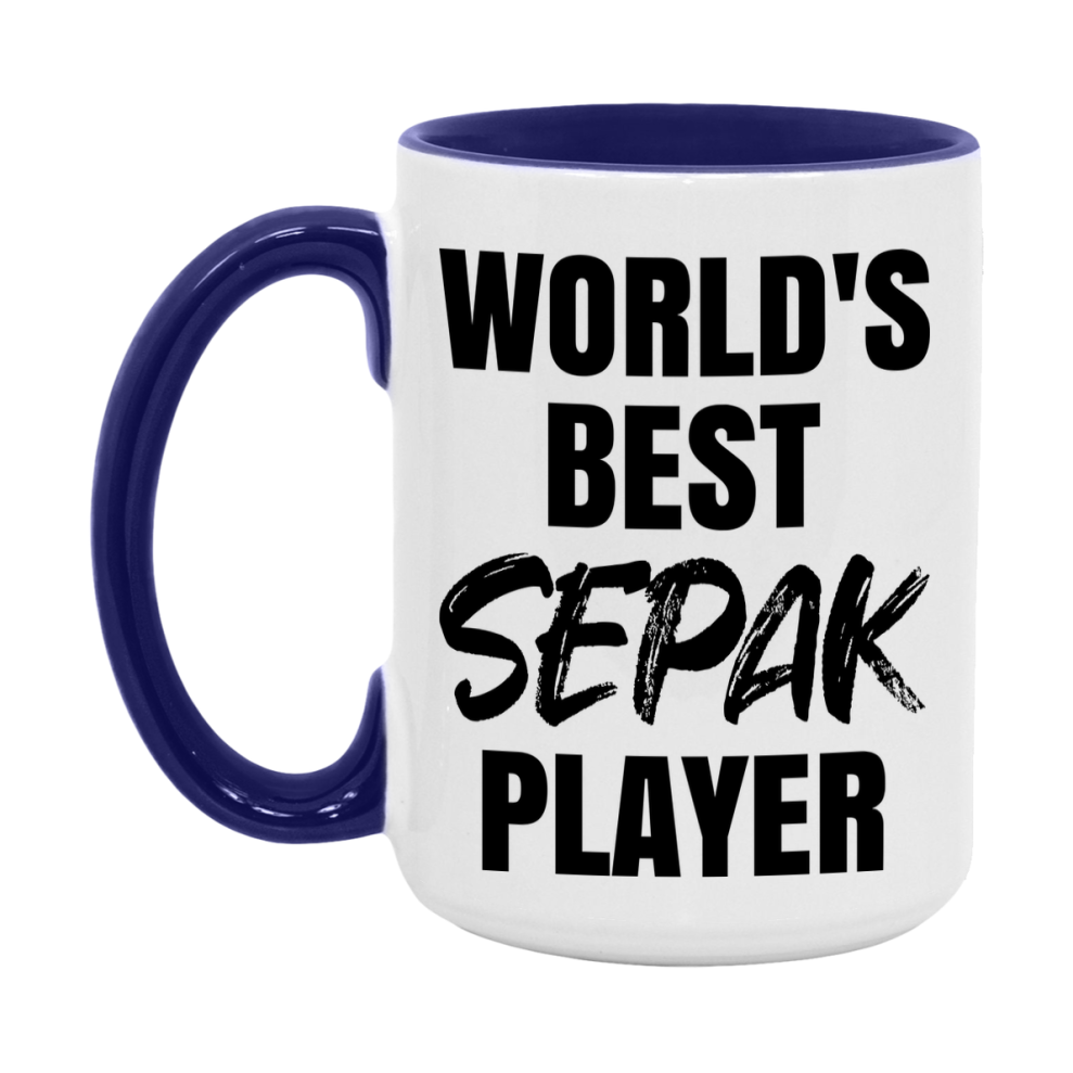 World's Best Sepak Player Mug, Double-Sided 11Oz Or 15Oz Coffee Cup