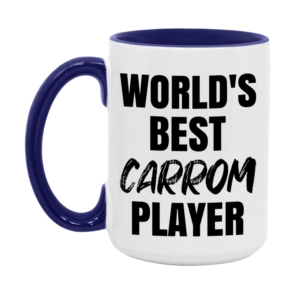 World's Best Carrom Player Mug, Double-Sided 11Oz Or 15Oz Coffee Cup