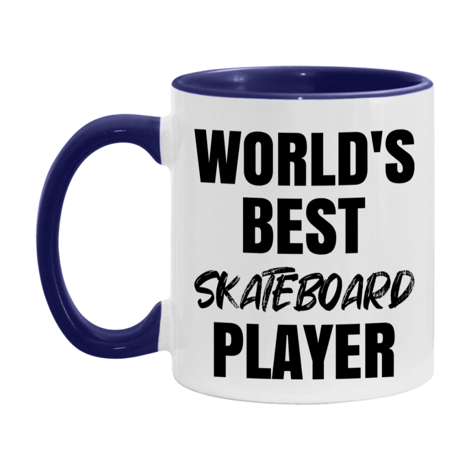 World's Best Skateboard Player Mug, Double-Sided 11Oz Or 15Oz Coffee Cup