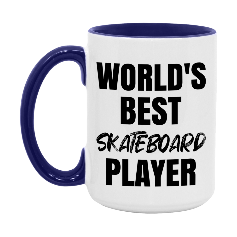World's Best Skateboard Player Mug, Double-Sided 11Oz Or 15Oz Coffee Cup
