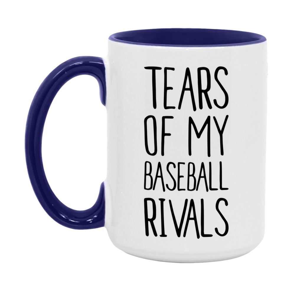 Funny Baseball Mug, Tears Of My Baseball Rivals, 11Oz Or 15Oz Coffee Cup