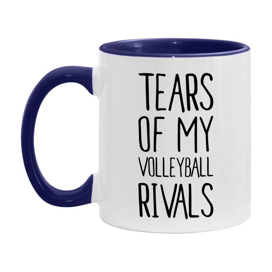 Funny Volleyball Mug, Tears Of My Volleyball Rivals, 11Oz Or 15Oz Coffee Cup