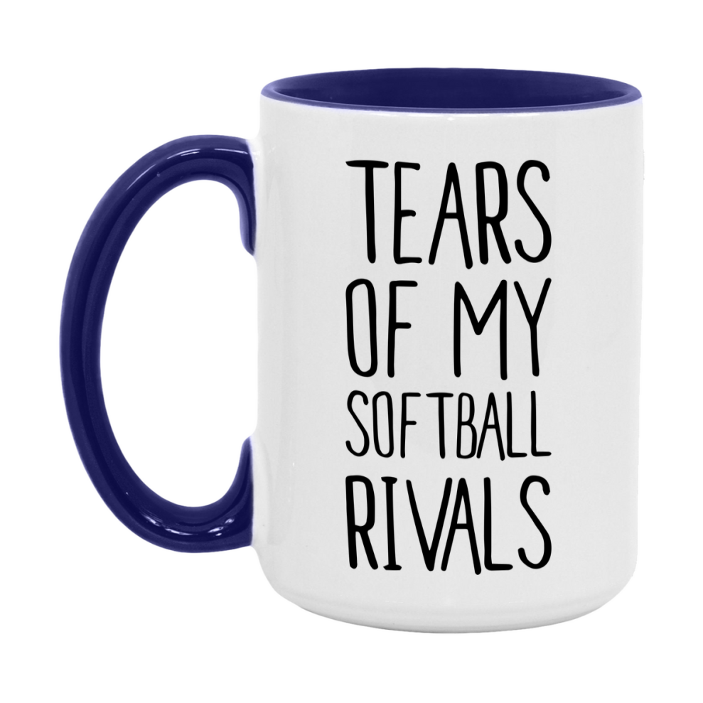 Funny Softball Mug, Tears Of My Softball Rivals, 11Oz Or 15Oz Coffee Cup