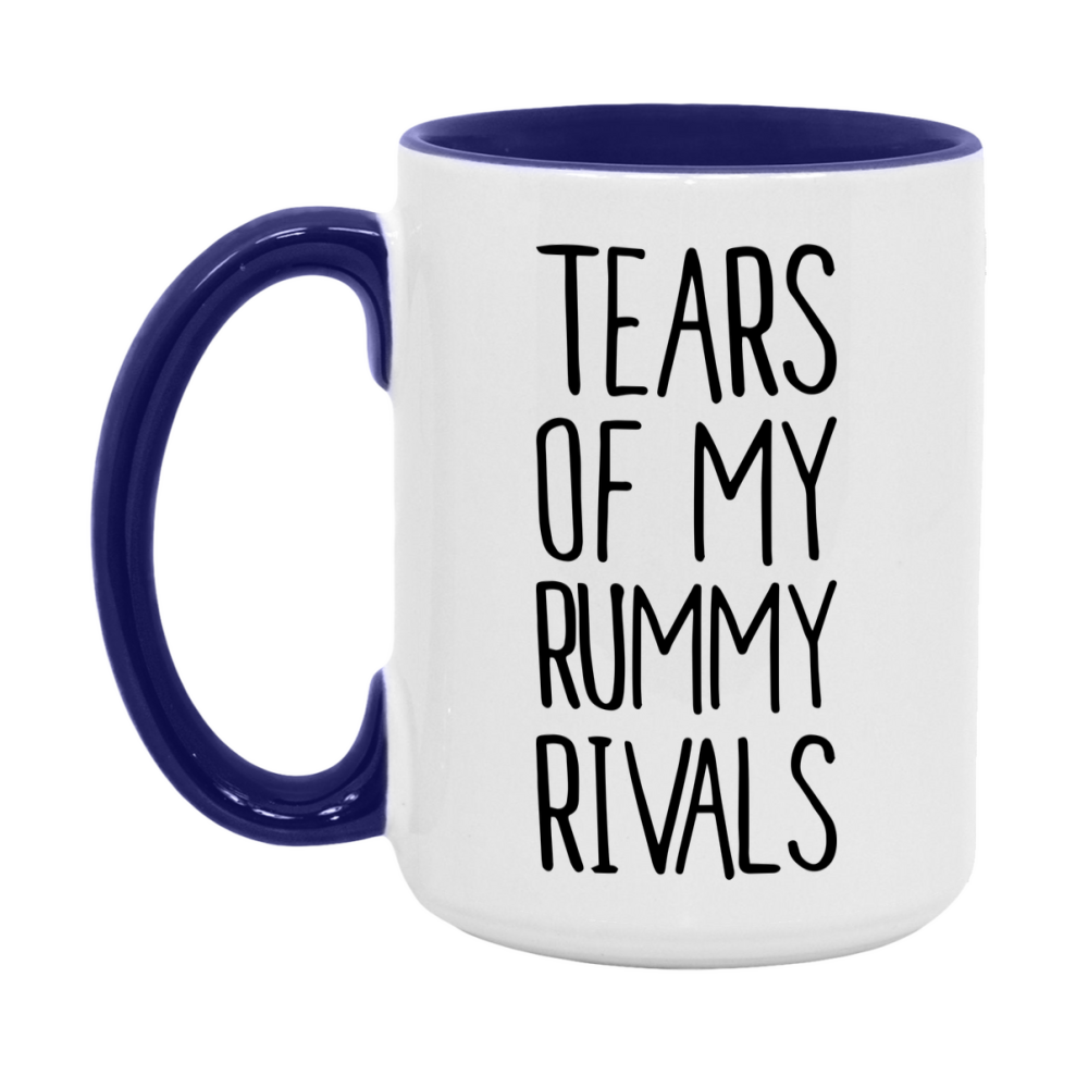 Funny Rummy Mug, Tears Of My Rummy Rivals, 11Oz Or 15Oz Ceramic Coffee Cup