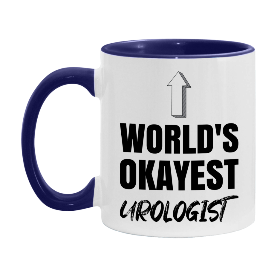 Funny Urologist Mug, World’s Okayest Urologist, 11Oz Or 15Oz White Ceramic Coffee Cup, Novelty Gift For Urologist