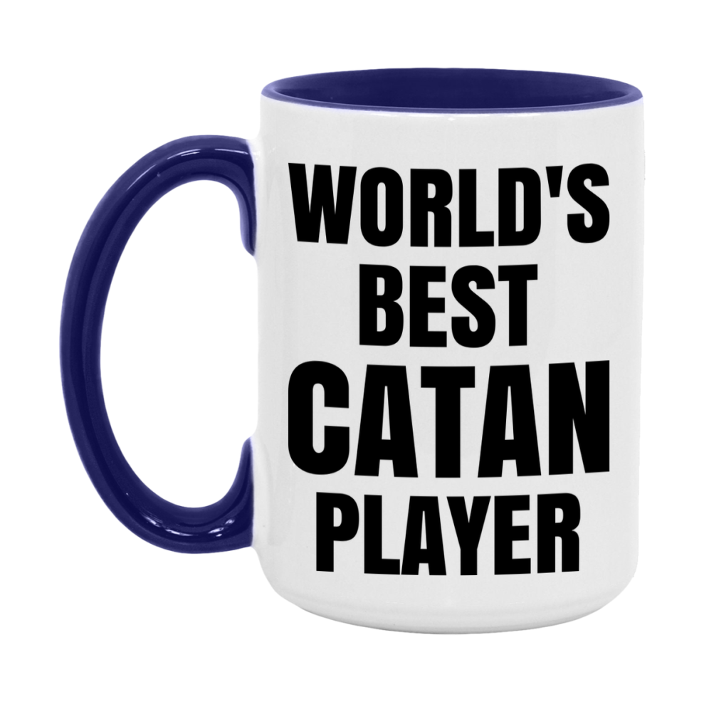 Funny Game Board Mug, World's Okayest Catan Player, 11Oz Or 15Oz Ceramic Coffee Cup