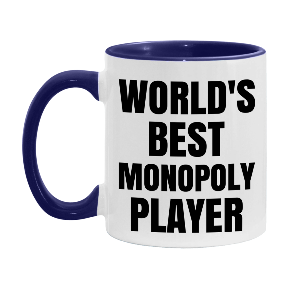 Funny Game Board Mug, World's Okayest Monopoly Player, 11Oz Or 15Oz Ceramic Coffee Cup