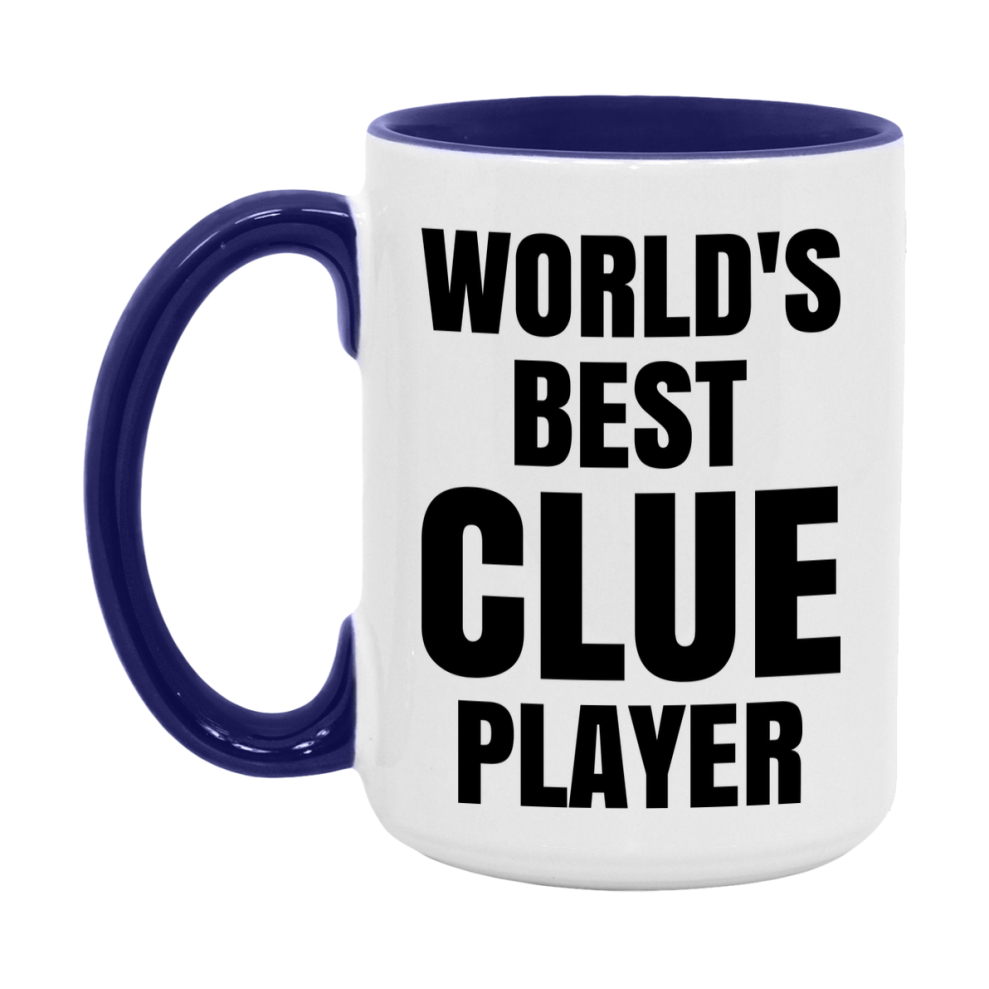Funny Game Board Mug, World's Okayest Clue Player, 11Oz Or 15Oz Ceramic Coffee Cup