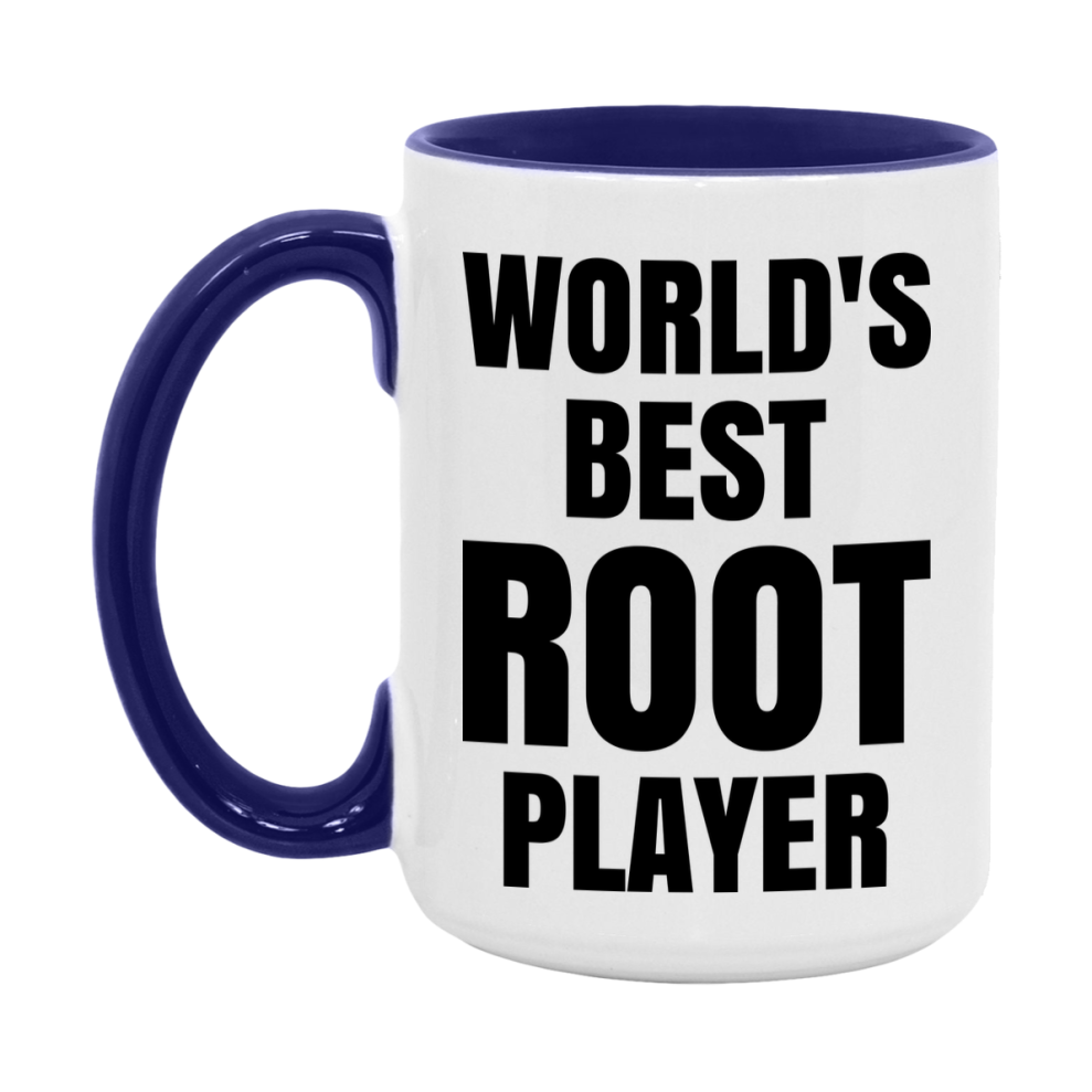 Funny Game Board Mug, World's Okayest Root Player, 11Oz Or 15Oz Ceramic Coffee Cup