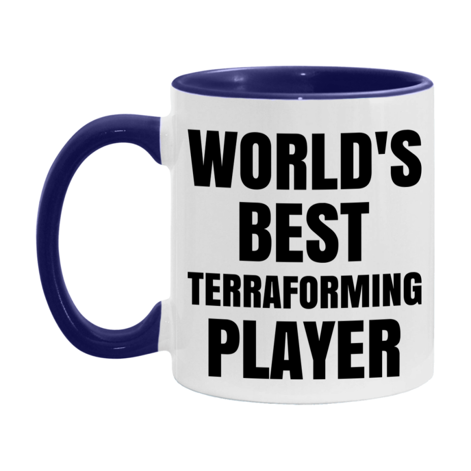Funny Game Board Mug, World's Okayest Terraforming Player, 11Oz Or 15Oz Ceramic Coffee Cup