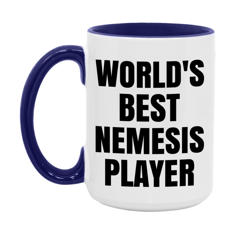 Funny Game Board Mug, World's Okayest Nemesis Player, 11Oz Or 15Oz Ceramic Coffee Cup