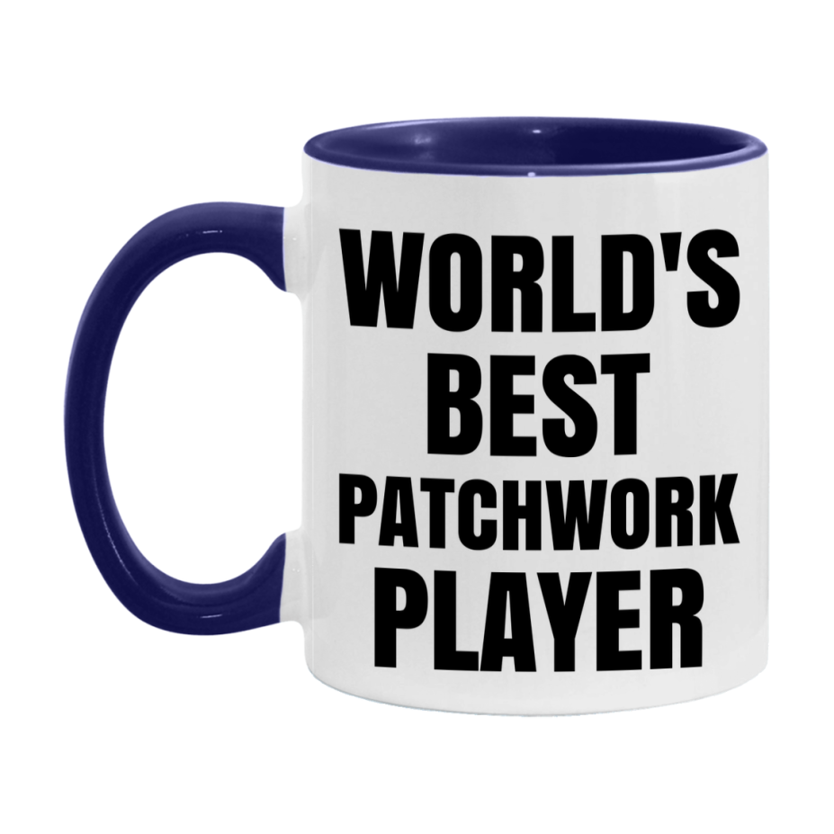 Funny Game Board Mug, World's Okayest Patchwork Player, 11Oz Or 15Oz Ceramic Coffee Cup