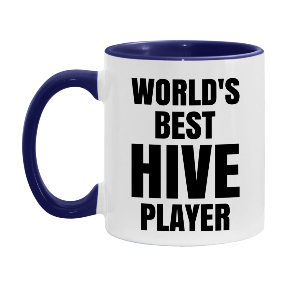 Funny Game Board Mug, World's Okayest Hive Player, 11Oz Or 15Oz Ceramic Coffee Cup