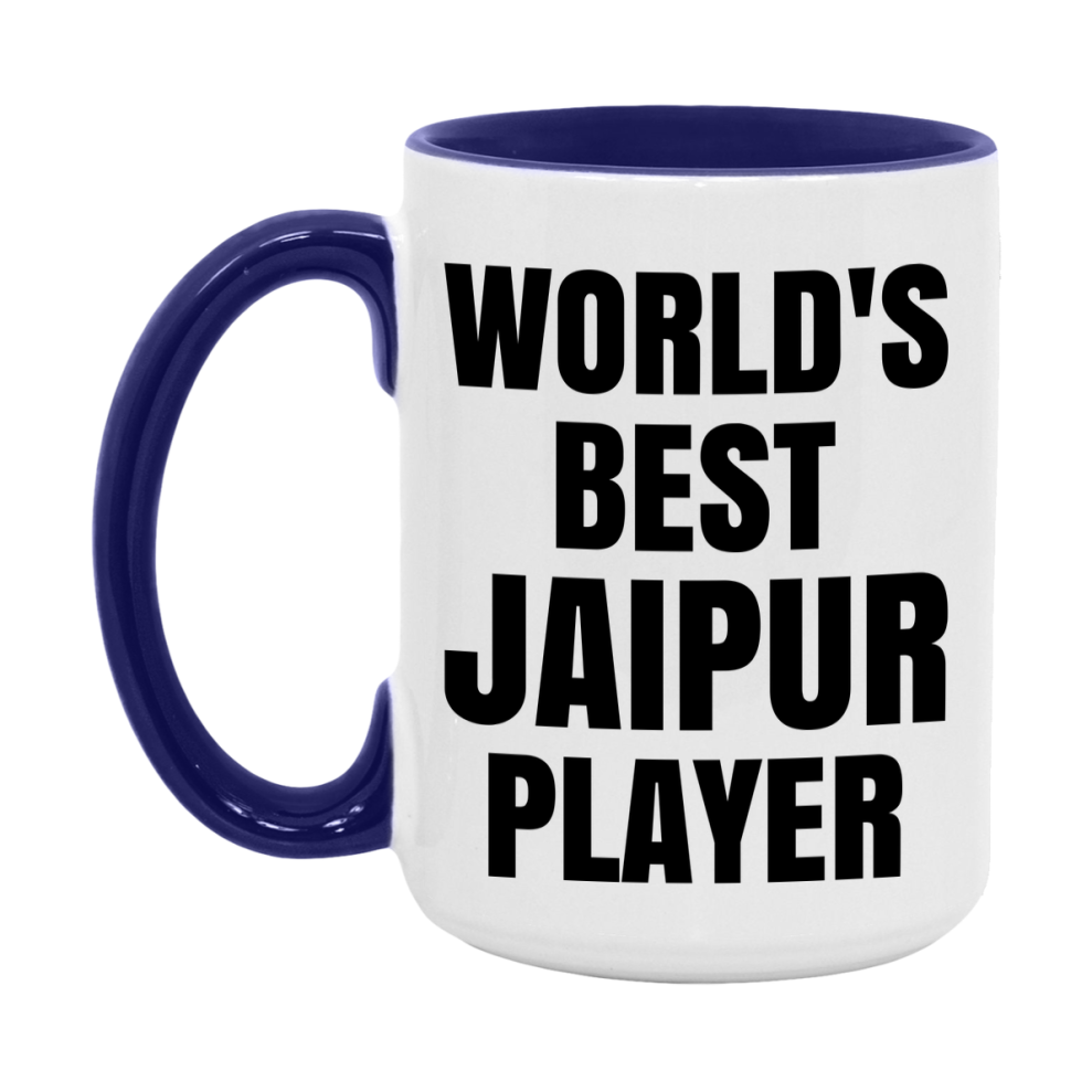 Funny Game Board Mug, World's Okayest Jaipur Player, 11Oz Or 15Oz Ceramic Coffee Cup